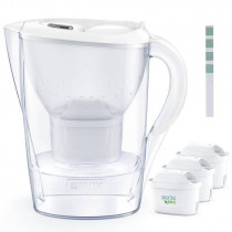 Dzbanek filtrujący Brita Marella 2,4L biały z 3 filtrami Brita MAXTRA PRO Pure Performance + tester twardości wody GRATIS