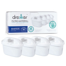 Drekker FILTRO-MATERNA+ - Filtr zamiennik do Brita Maxtra+ / Maxtra PRO - 4 sztuki