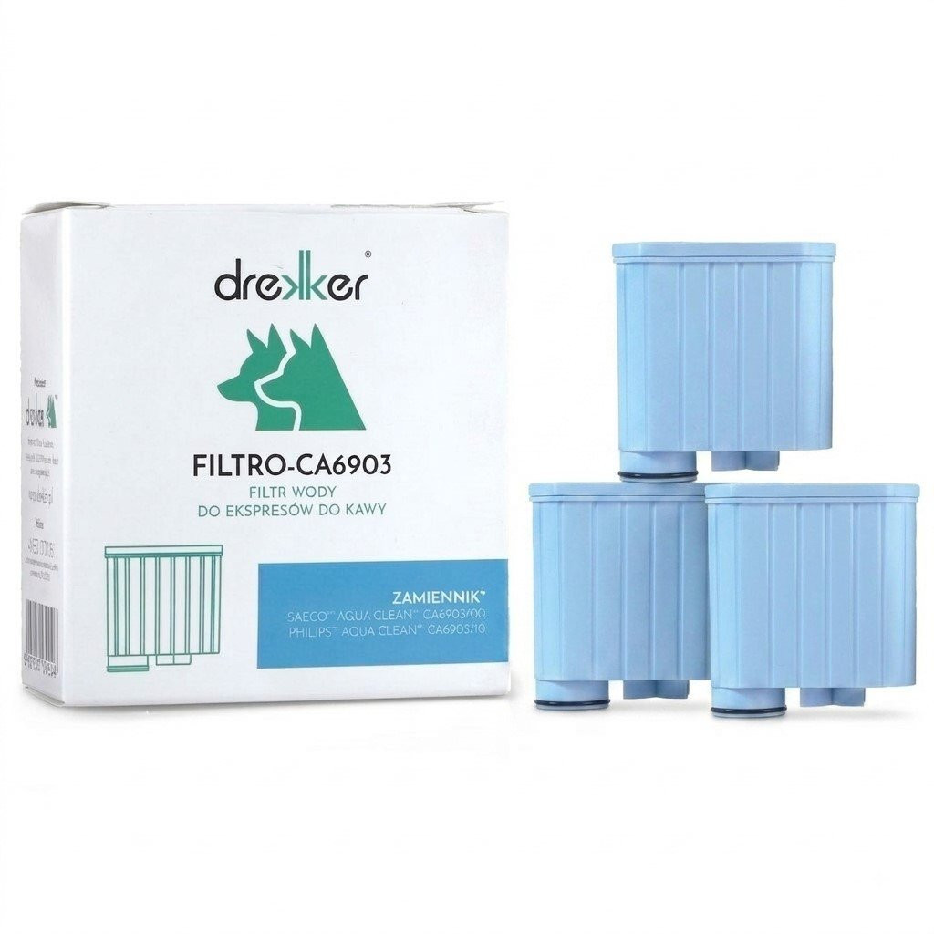 Zestaw 3 filtrów Drekker FILTRO-CA6903 - Filtr zamiennik do Philips Saeco AquaClean CA6903/10 CA6903/00