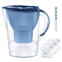 Dzbanek filtrujący Brita Marella 2,4L niebieski z 3 filtrami Brita MAXTRA PRO Pure Performance + tester twardości wody GRATIS