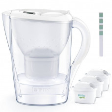 Dzbanek filtrujący Brita Marella 2,4L biały z 3 filtrami Brita MAXTRA PRO Pure Performance + tester twardości wody GRATIS