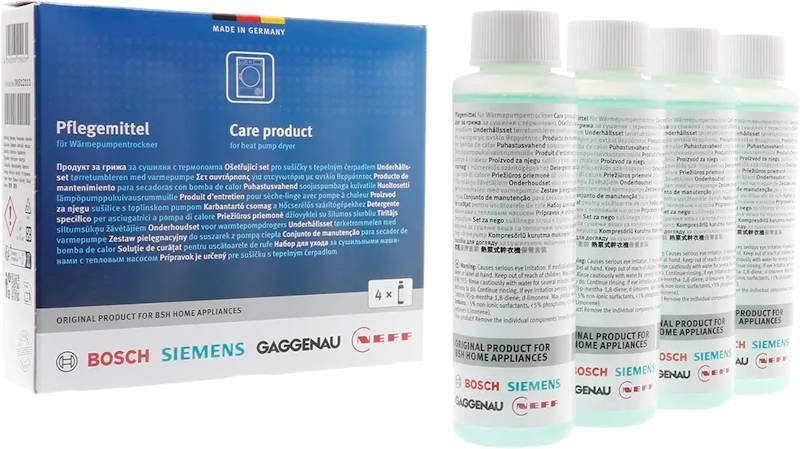 Bosch 00312111 312111 Środek do konserwacji/czyszczenia suszarek - 4 butelki 125ml