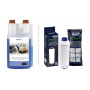 Zestaw Filtr DeLonghi DLS C002 oryginalny + Płyn do usuwania osadów mleka Drekker 1000ml + szczoteczka