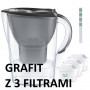 Dzbanek filtrujący Brita Marella 2,4L grafitowy z 3 filtrami Brita MAXTRA PRO Pure Performance + tester twardości wody GRATIS
