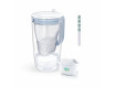 Szklany dzbanek Brita Glass 2,5L niebieski zestaw z 2 filtrami Maxtra Pro