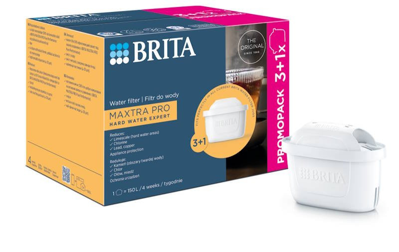 Filtr do wody Brita MAXTRA PRO Hard Water Expert - 4 sztuki | Oryginalny filtr do dzbanków