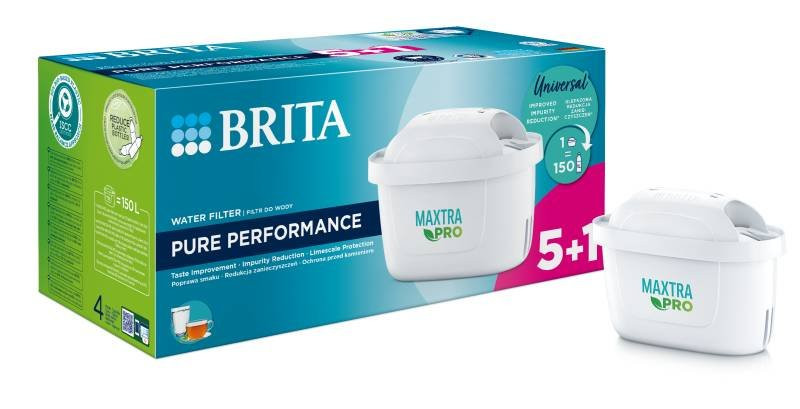 Filtr do wody Brita MAXTRA PRO Pure Performance - 6 sztuk | Oryginalny filtr do dzbanków