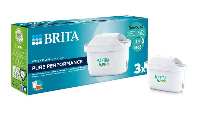 Filtr do wody Brita MAXTRA PRO Pure Performance - 3 sztuki | Oryginalny filtr do dzbanków