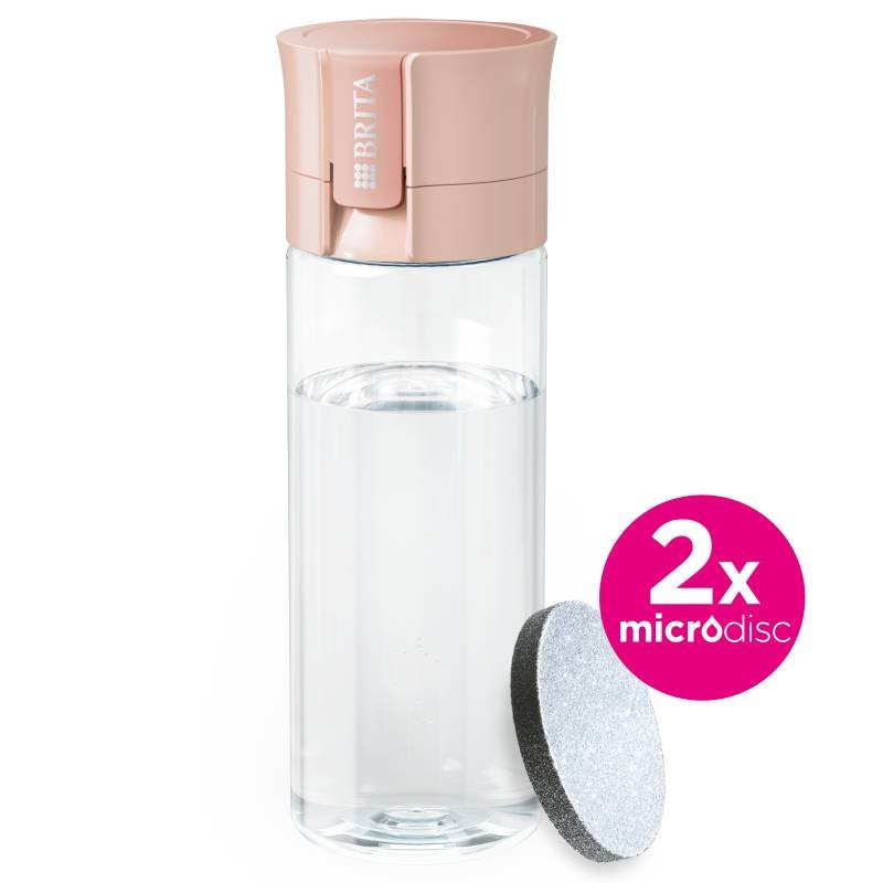 Butelka filtrująca Brita Fill&Go 600ml pastelowa brzoskwinia (z 2 filtrami MicroDisc)