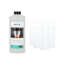 Zestaw 3 filtrów Drekker FILTRO-TZ70003 - Filtr zamiennik do Brita Intenza TZ70003 467873 17000705 + odkamieniacz drekker 1000ml