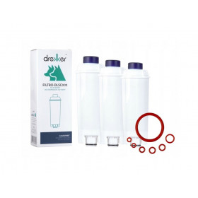 Filtr Drekker zamiennik Delonghi - DLS C002 zestaw 3 sztuk + komplet uszczelek