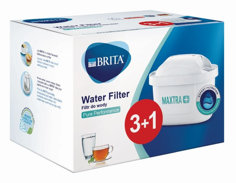 Filtr do wody Brita MAXTRA+ Pure Performance - 4 sztuki | Oryginalny filtr do dzbanków