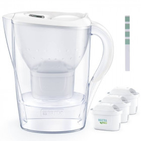 Dzbanek filtrujący Brita Marella 2,4L biały z 3 filtrami Brita MAXTRA PRO Pure Performance + tester twardości wody GRATIS